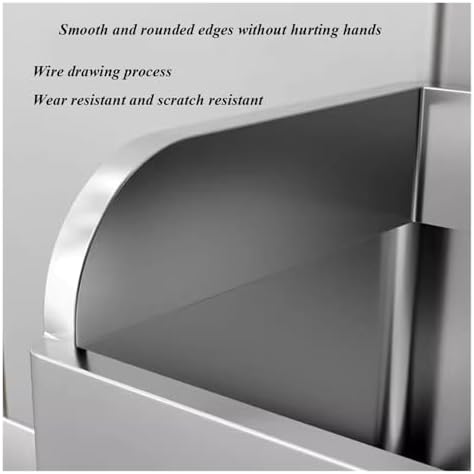 Stainless Steel Commercial Mop Sink, Heavy-Duty Utility Basin for Industrial Laundry Rooms, Kitchens, and Garages,Silver-80x41x55cm