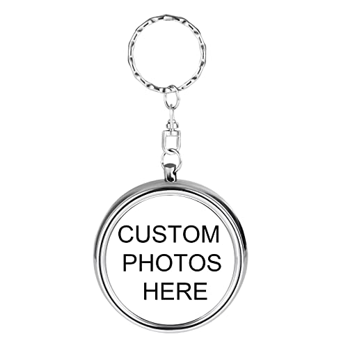 Personnalisér MiNi Cendrier Portable, OXYEFEI Cendrier de Poche en Inox avec Gravure Photo Créativité, Cendriers de Voyage Anti Odeur Coupe-Vent pour Extérieur en Usage (Argent)