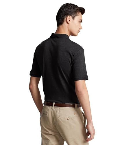 Image of POLO RALPH LAUREN, Mens, Classic Fit Soft Cotton Polo Shirt, Black, Large