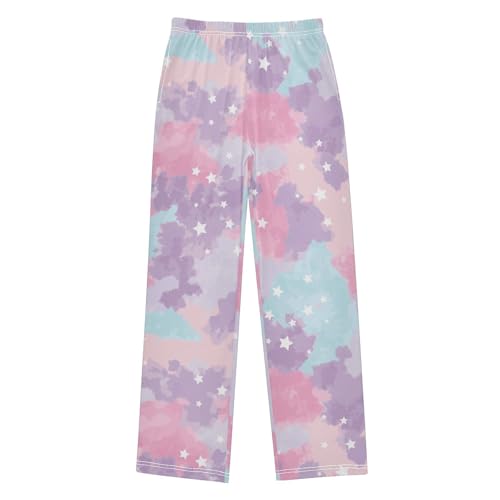 Stars Colors Boys Pants Boys Athletic Pants Long Pant for Boywith Pockets Wide-Leg Size 6-14Y