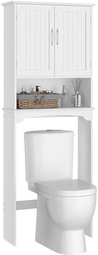 Yaheetech Over The Toilet Cabinet, Double Door Bathroom Storage O...