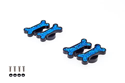 Image of FD&D Multiple Use Shining Screw Cap, Blue Dog Bone Pattern with M6 Machine Screw