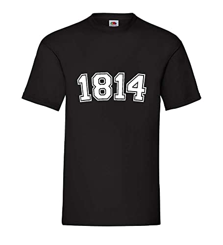 T-shirt pour homme noir XXXL 1814 coton uni basique grande taille