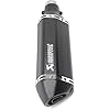 Universal Motorcycle Exhaust Silencer Muffler, Black Stainless Steel, with DB Killer, Compatible with KTM, Kawasaki, Honda, TVS, and Bajaj