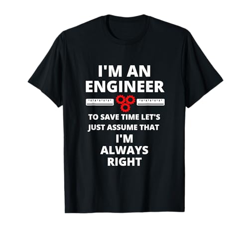 Awesome Engineering Shirts - Camiseta de Ingeniería Sarcástica para Hombre - Manga Corta - Talla S - Negro