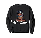 saint lucia girl disordinato chignon donne st. lucian pride felpa