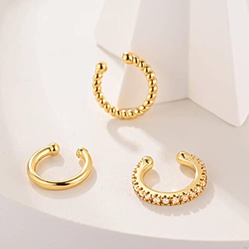 6Pcs Ear Cuff For Women 14K Gold Plated Cuff Earrings For Girls Gold Ear Cuffs Non Pierced Ear Clips Cartilage Earring Women Jewelry (6Pcs Gold) #TOP6