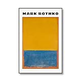 有名なマーク・ロスコ展ポスター抽象カラーブロックキャンバス絵画シンプルアーティストホームフレームレスキャンバス絵画A2 40x50cm