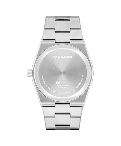 Movado Bold Quest Men's Luxury Quartz Watch - Swiss Movement, Stainless Steel Bracelet, Water Resistance 50 Meters (5ATM) - Classic Timepiece - Gift for Him - 40mm3