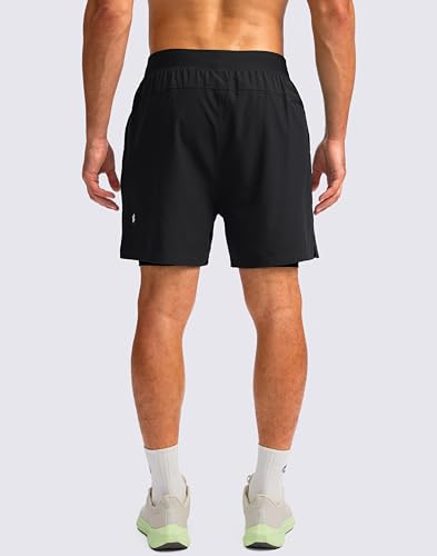 Soothfeel Men's 2 in 1 Running Shorts with 4 Pockets 5 Inch Quick Dry Gym Active Workout Athletic Shorts for Men with Liner4