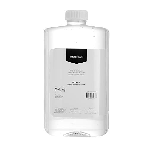 Image of Amazon Basics Slime Activator Solution 1 QT (946ml), Easy to Use, Washable, Clear, Stretchy, Mess-Free (Pack of 2)