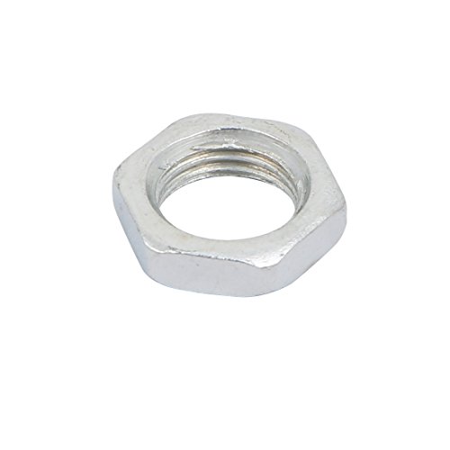 Sourcingmap 50pcs M10 x 4mm Female Thread Metal Hex Nut Screw Cap Fastener 1mm Thread Pitch, Silver - Image 3