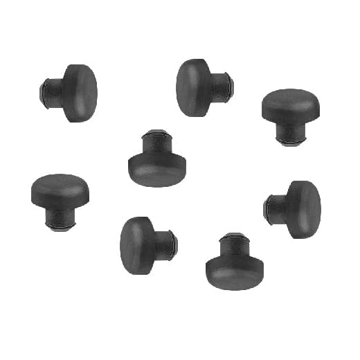 Rubber Push in Bumpers, 1/4" Hole - Quantity 8