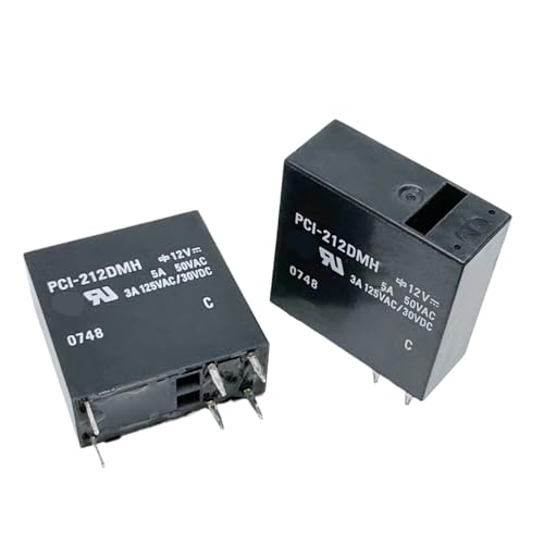 Relais PCI-212DMH 12V 5A à 6 broches pour circuit imprimé électronique