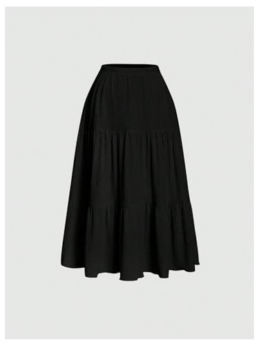 WDIRARA Women's 2 Piece Outfits Skirt Set Cami Top and Ruffle Hem A Line Skirt Matching Set4