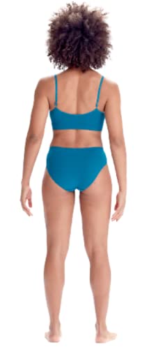 Pretty Polly Women's Eco Wear Wireless Rib Bra- Sustainable- Lounge, Sleep, Work From Home Bralette, Green (Teal), Small/Medium (Us 4-8), 1 Piece #TOP3