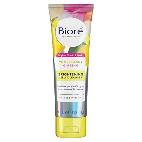 Bioré Daily Brightening Jelly Cleanser, 4 Fluid Ounces, to Banish Pore Build Up and Improve Tone and Texture, For Brighter Skin, For All Skin Types Cover