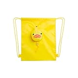 Lote de 20 Mochilas Granja Pollito Amarillo - Mochilas, Petates Infantiles Plegables para Niños. Recuerdos, Regalos y Detalles Comuniones, Bodas, Fiestas Cumpleaños