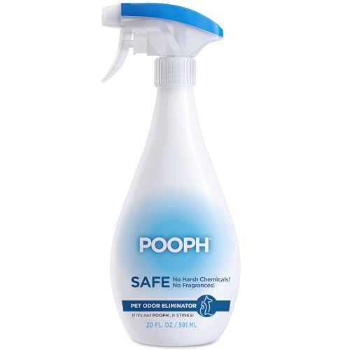 Pooph Pet Odor Eliminator, 20oz Spray - Dismantles Odors on a Molecular Basis, Dogs, Cats, Freshener, Urine, Poop, Pee, Deodorizer, Natures, Puppy, Fresh, Clean, Furniture, Potty, Safe