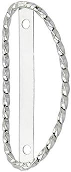 Lowrider Bike Square Twisted Name Plate Trim Chrome. Bike Name Plate, Bicycle Name Plate, Bike Accessory, Bicycle Accessory.