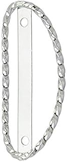 Lowrider Bike Square Twisted Name Plate Trim Chrome