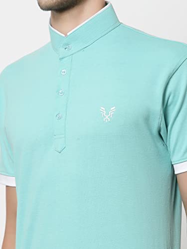 Image of UZARUS Men's Solid Cotton Regular Fit Polo T-Shirt