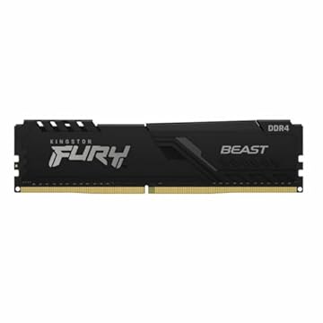 KF432C16BB/16 - Memória de 16GB DIMM DDR4 3200Mhz FURY Beast 1,35V 1Rx8 288 pinos para desktop/gamers, Preto