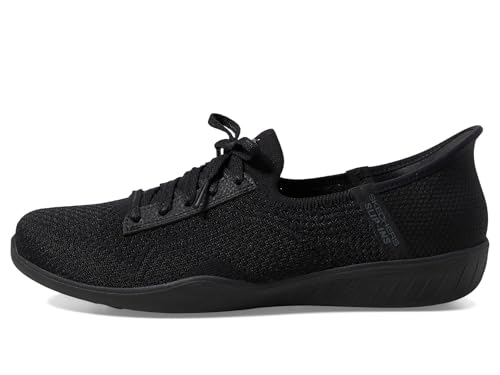 Skechers Modern Comfort Women's Women's Newbury ST-Our Time Hands Free Slip-Ins Sneaker, Black, 7.54