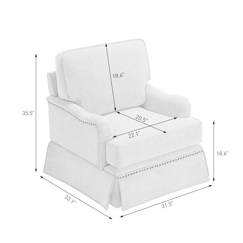 Sillón giratorio chenille azul miniatura 2