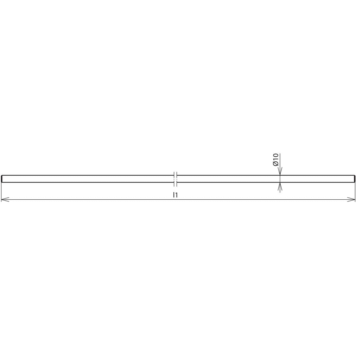 Dehn - Tramo conexion varilla diámetro 10mm 1,5m niro v4a