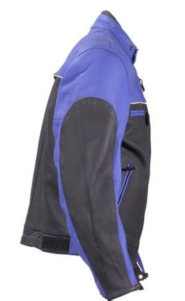 Amazon.com: Billys Biker Gear Mens Vented Black and Blue
