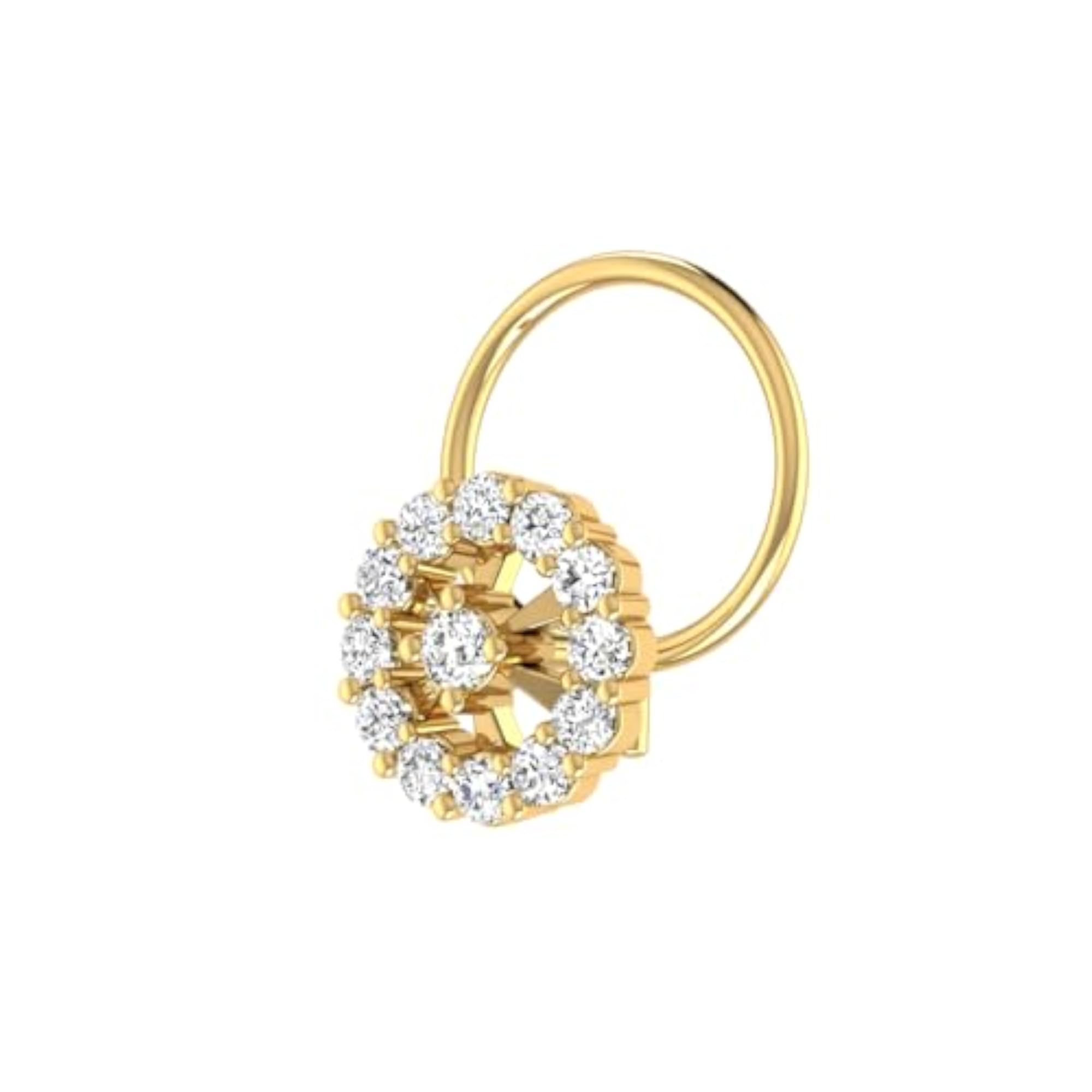 9K BIS Hallmarked Yellow Gold Stud Nosering, Timeless Beauty