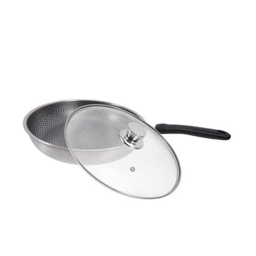 PRETYZOOM 316 Stainless Steel Frying Pan Nonstick Cooking Pan for Eggs Thickened Household Skillet Low Smoke Induction Compatible 10-Inch