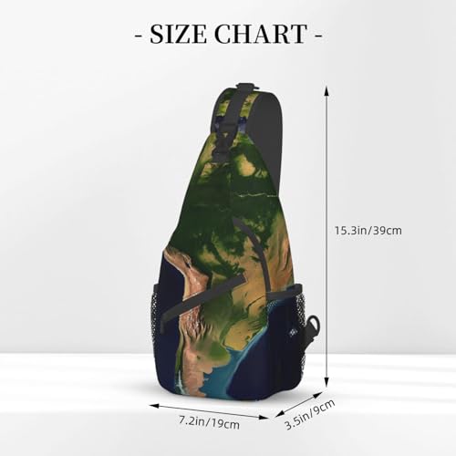 Bolso tipo Sling Bandolera Unisex South America miniatura 3