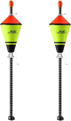 Aizuoni Automatische Angel Schwimmer Karpfen, Pack of 2 Boje Für Schwimmer, Fishing Angel Posen Zubehör - Langlebiger Angelschwimmer Für Nachtangeln, Karpfen Angelgerät Für Forellenangelausrüstung
