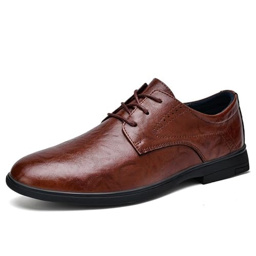 Elegant Leather Lace Up Oxford Shoes for Men Ideal for Business Wear and Formal Occasions2