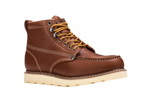 Image of Golden Fox Work Boots 6 inch Men's Moc Toe Wedge Comfortable Boot for Construction