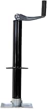 Bastion Distribution Top-Wind A-Frame Trailer Jack with Rectangular Footpad | 5000 lb Manual Crank Tongue Jack | Great for RVs, Campers, Boats, Utility Trailers & More | BJ-5000TW-1 / RFP