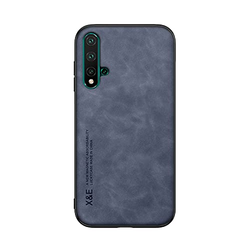 Kepuch Silklike Funda para Huawei Nova 5T,Honor 20/20S - Case Carcasa Placa de Metal Incorporada para Huawei Nova 5T,Honor 20/20S - Azul