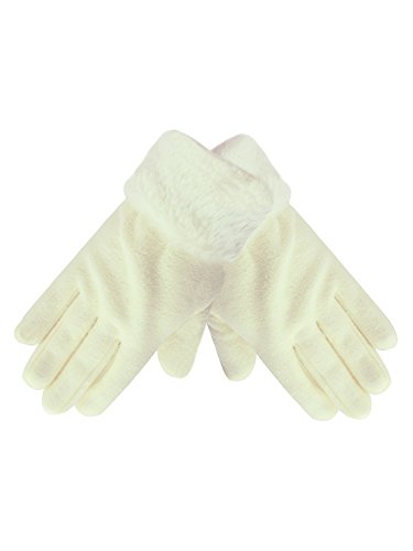 Fleece Hat Scarf & Glove Set With Plush Fur Trim3