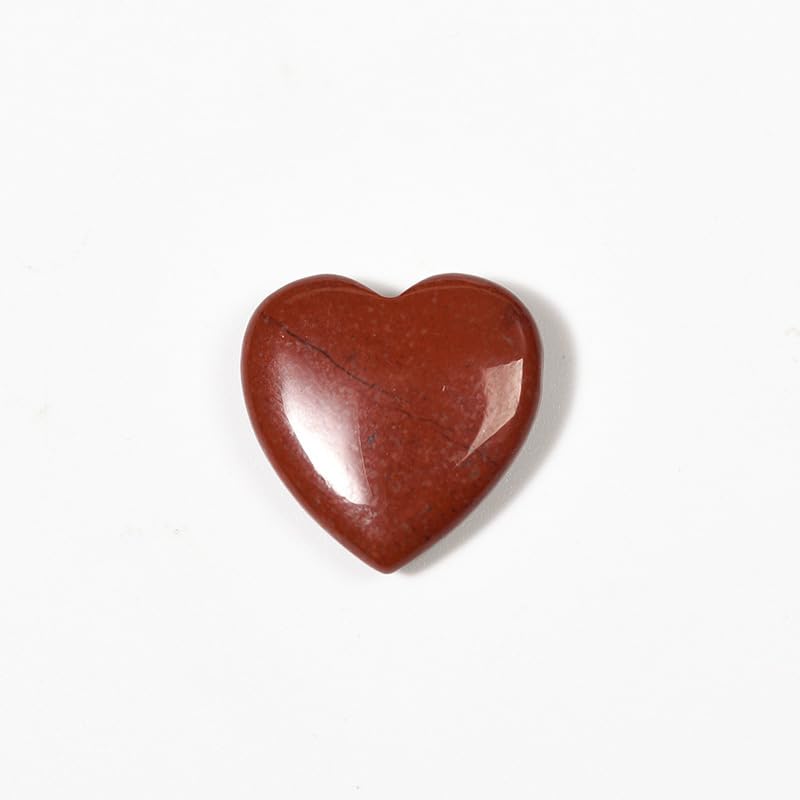 Namzi 10 Pieces of Natural red Crystal raw Stone mini 2 * 2cm Heart-Shaped Natural Stone Accessory Pendant DIY Decoration Gift Accessories