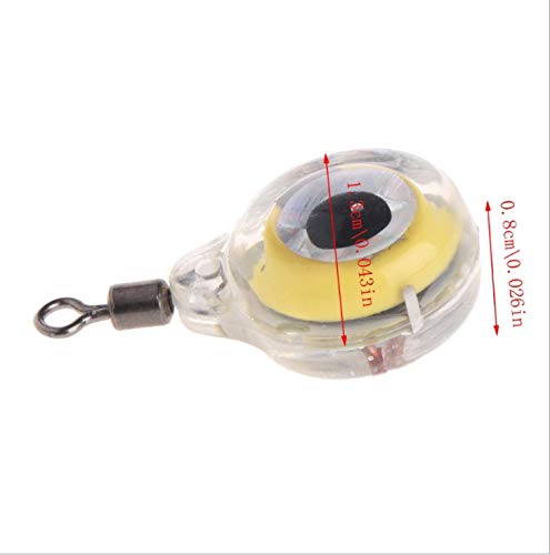 5pcs Deep Sea Fishing Lures Kit LED Lighted Bait Flasher Saltwater Freshwater Bass Halibut Walleye Lures Attractant Offshore Universal Creative (Single Eyes)