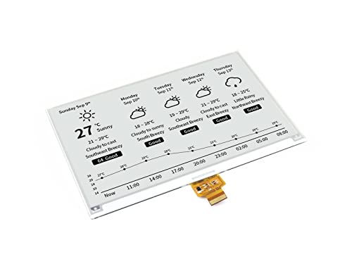 Waveshare 7.5 Inch E-Paper Raw Display Panel V2 800x480 Resolution 3.3V E-Ink Electronic Paper Screen Without PCB with… - Image 7