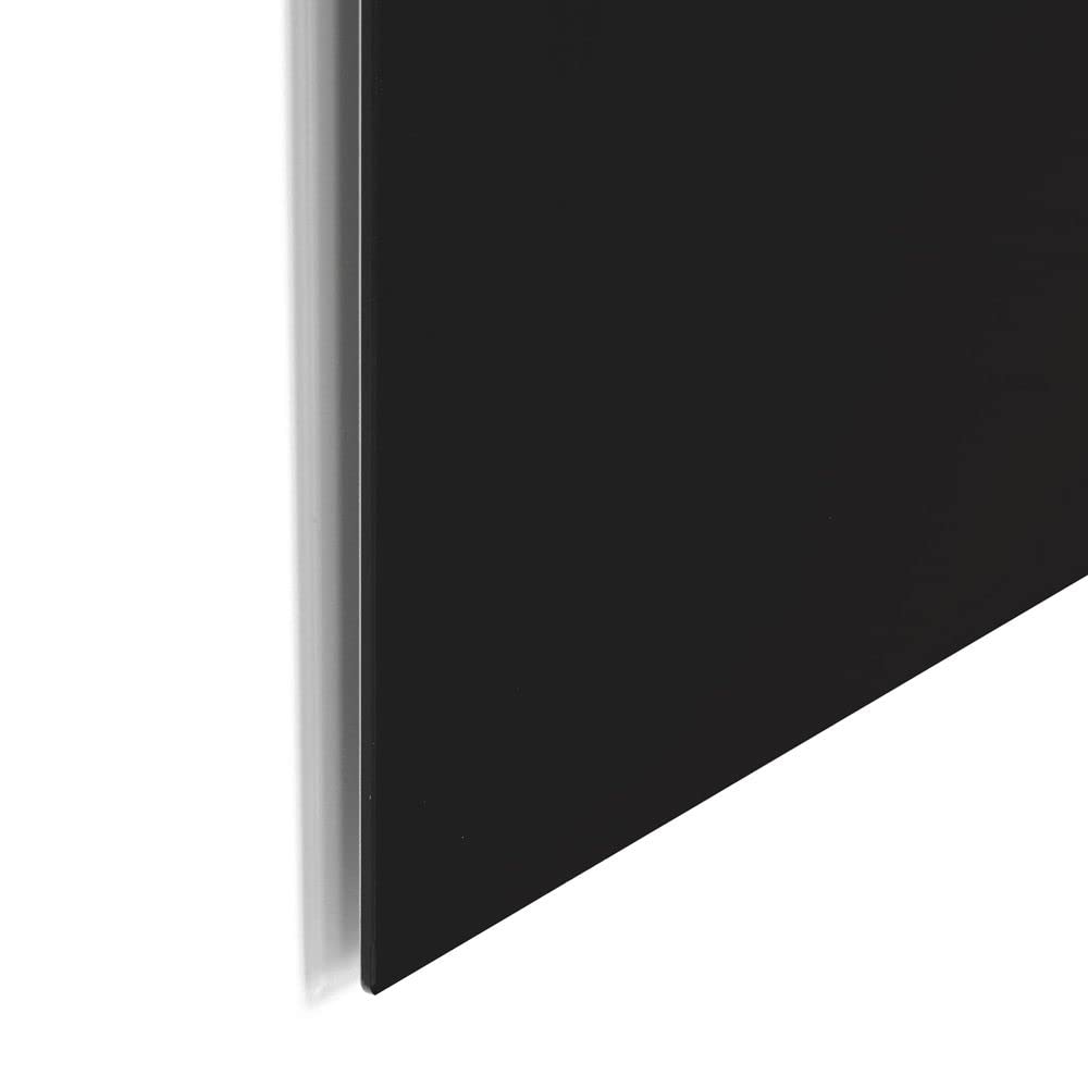 IVOL Designerska szklana tablica premium – magnetyczna tablica szklana z możliwością zapisywania z ukrytym montażem – tablica magnetyczna (90 x 120 cm, czarna)