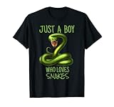 Scary Snake Just A Boy Who Loves Snakes Gift Snake Lover T-Shirt