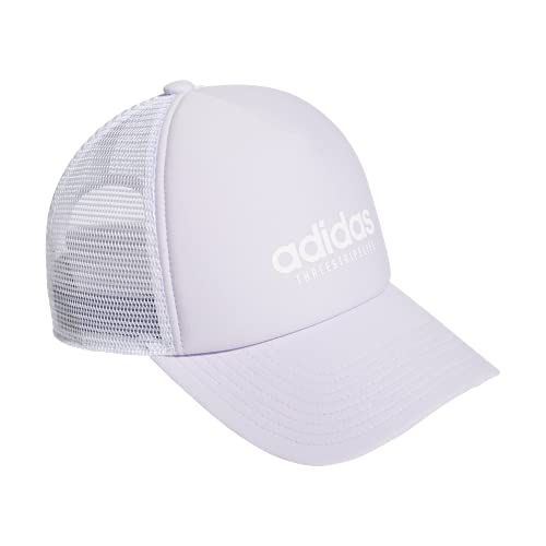 adidas Women s Core Trucker Hat, Purple Tint White, ONE SIZE