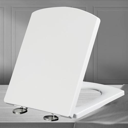 Siège de toilette blanc durable en polymère haute qualité sans bruit - 2