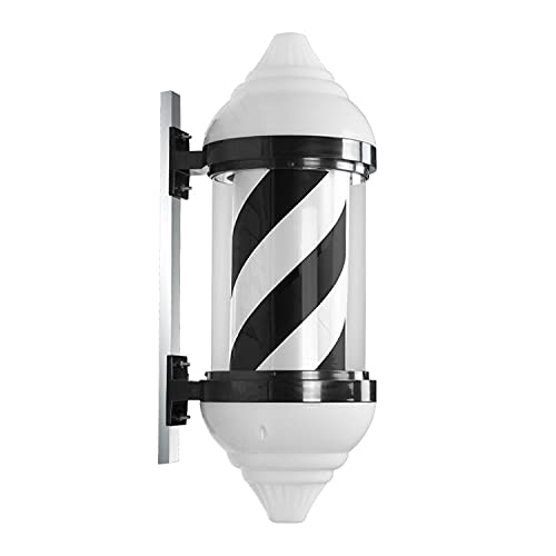 Lámpara de Bola LED para peluquería, Muebles de salón, Columna clásica giratoria roja, Blanca y Azul, Adecuada para peluquerías y barberías,Red White Blue barbier