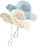HONGTEYA Baby Sun Hat Muslin Toddler Bucket Hat for Girls Boys Infant Wide Brim...