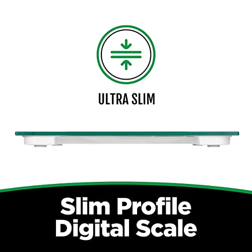 Poplar Home Products Digital Bathroom Scale for Accurate Body Weight – Ultra Thin, Silver and Glass Scale – Auto Step On Design – 4 Precision Weight Sensors – Batteries Included
